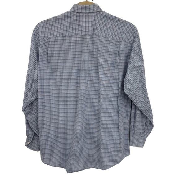 Nordstrom Blue Purple Plaid Collared Long Sleeve Button Up Shirt Size 16 1/2-35 - Picture 2 of 8